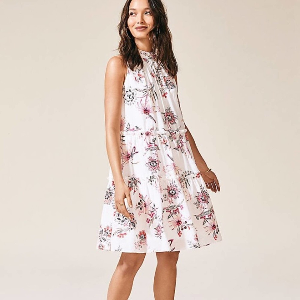 Ann Taylor ruffle floral dress